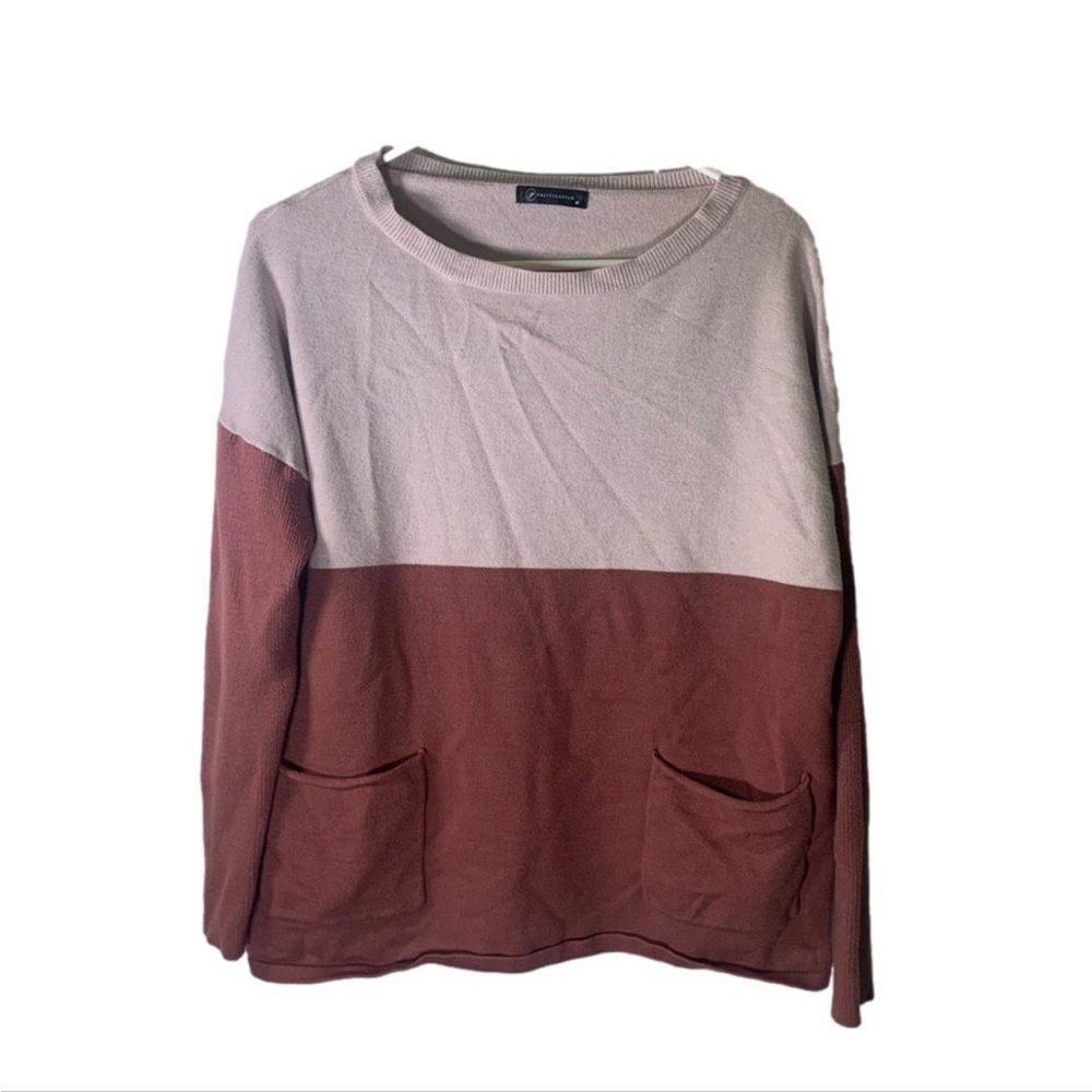 PrettyGarden Medium‎ Pink Color Block Sweater